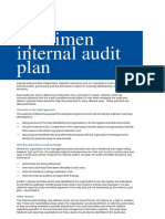 13 Specimen Internal Audit Plan