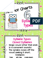 Anchor Charts for Six SyLlable Types Freebie