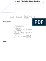 Notes on Beta and Dirchilet Distribution