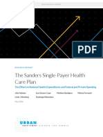 The Sanders Single-Payer Health Care Plan: The Effect On National Health Expenditures and Federal and Private Spending