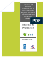 Evaluación Proyecto Fortalecimiento Qali Warma