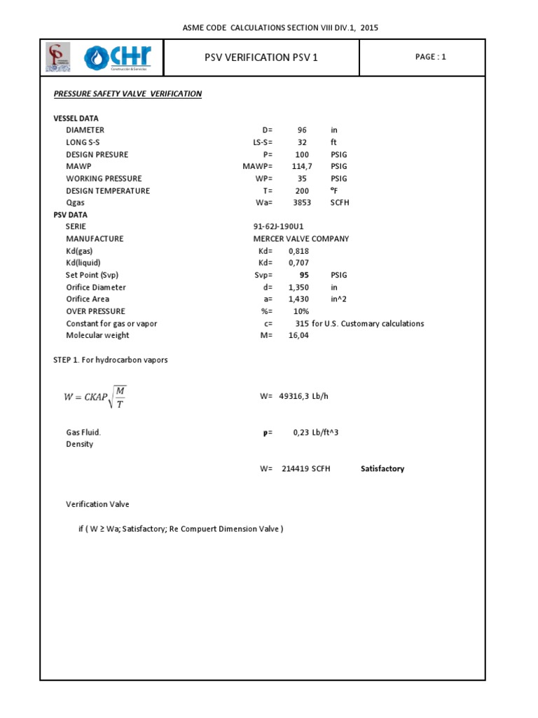 ASME Section VIII PSV Verification Guide | PDF