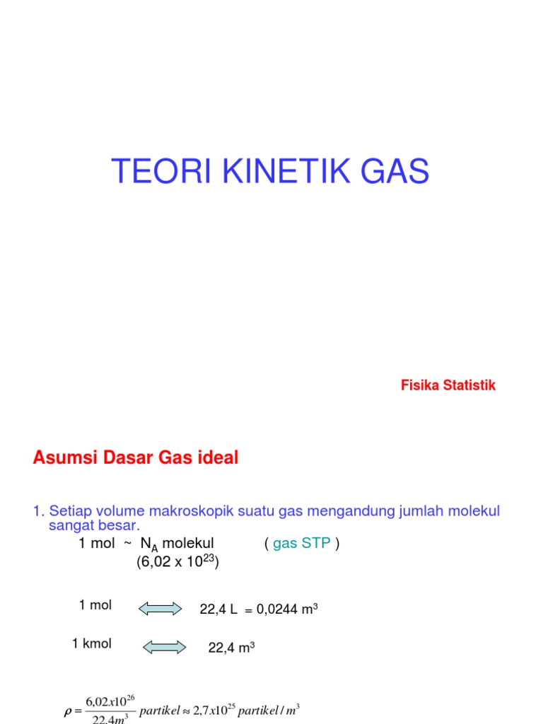 Teori Kinetik Gas: Fisika Statistik
