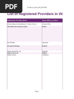 Providers in WA by Name