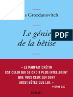 Le Génie de La Bêtise Denis Grozdanovitch PDF