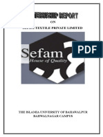 ON Sefam Textile Private Limited: The Islamia University of Bahawalpur Bahwalnagar Campus
