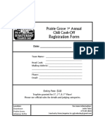 2nd Sat Chili Cookoff Registration Form