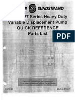 20 27 Series HD Variable Displacement Pump Quick Reference Parts List