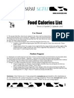 Food Calorie List 2.0
