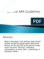 General APA Guidelines