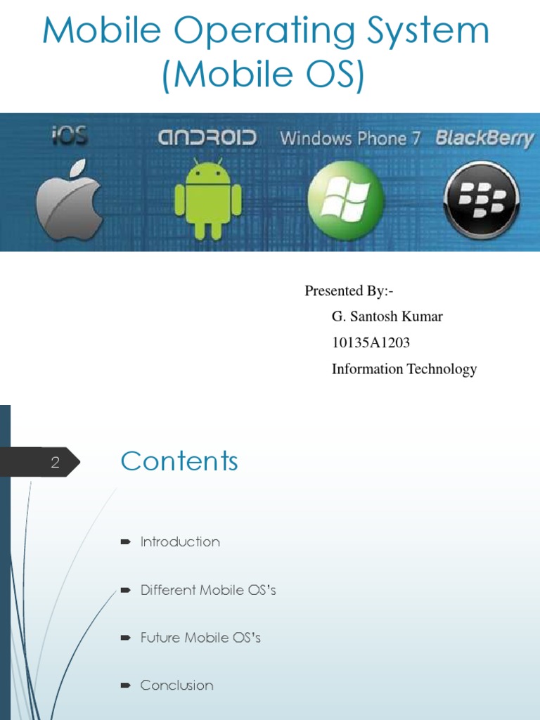 Mobileoperatingsystem | PDF | Ios | Smartphone