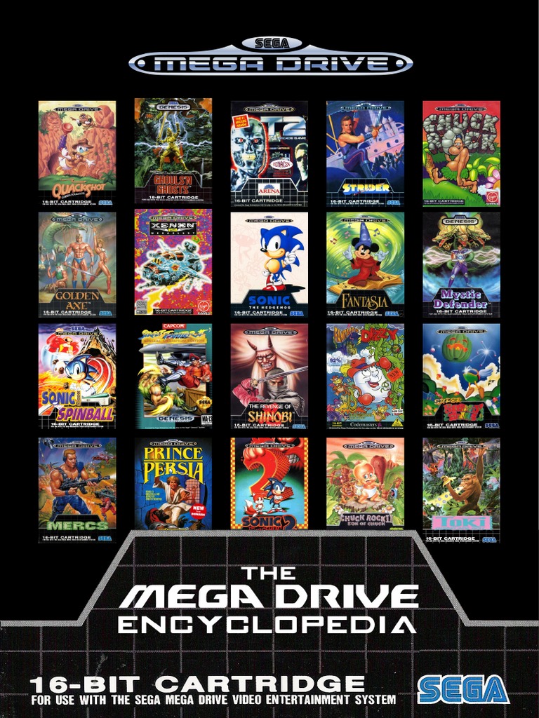 Sega Megadrive Games Catalogue Video Game Consoles Electronic Toys