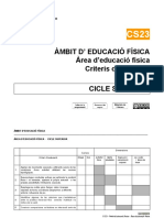 CS23 - Àmbit d'Educació Física - Àrea d'Educació Física - Criteris d'Avaluació Cicle Superior