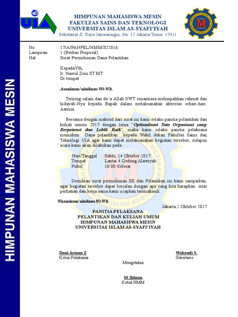 Contoh Surat Iringan Daripada Dekan Fakulti Untuk Permohonan Pelantikan Baru