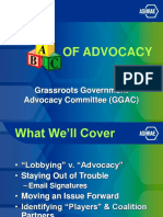 Of Advocacy: Grassroots Government Advocacy Committee (GGAC)