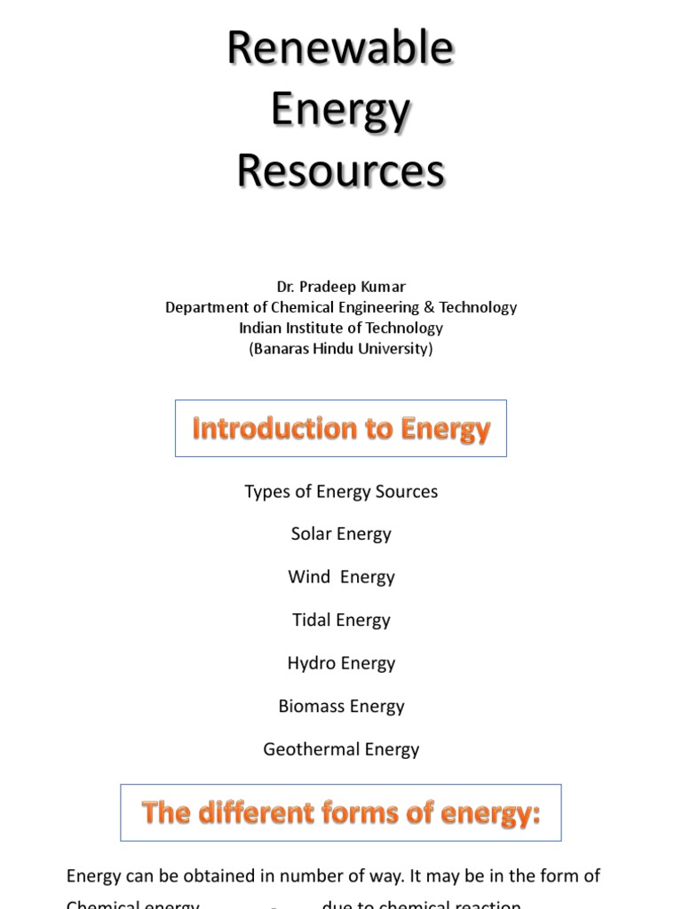 Overview of Renewable Energy Sources | PDF | Fuels | Biofuel