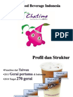 PT. Food Beverage Indonesia's Chatime franchise profile and structure