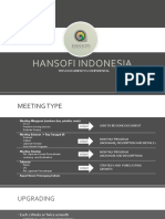 HANSOFI INDONESIA CONFIDENTIAL MEETING DOCUMENT