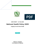 National Health Policy 2009: Ministry of Health Government of Pakistan