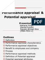 Performance Appraisal & Potential Appraisal: Presented by