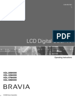 LCD Digital Color TV: KDL-26M4000 KDL-32M4000 KDL-37M4000 KDL-40M4000