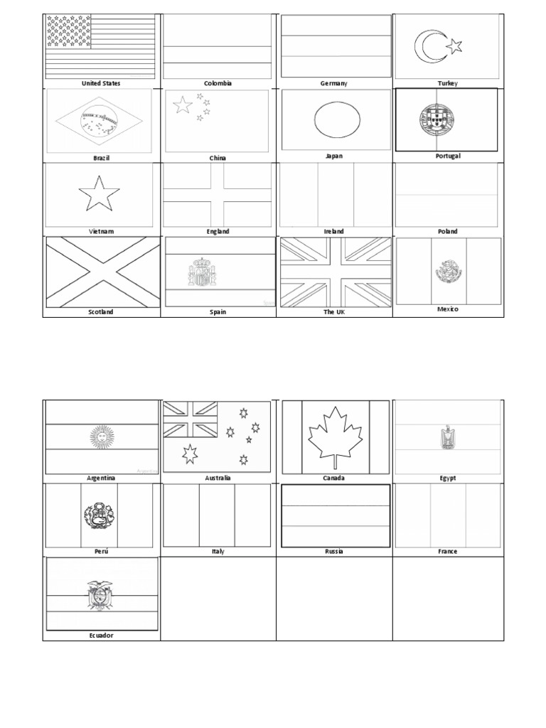 List of Countries and Their Flags | PDF