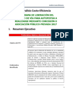 Análisis Costo-Eficiencia Liberación Derecho Vía Autopistas