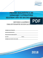 Prueba de diagnóstico de  Lenguaje y Literatura  Segundo Año de Bachillerato - 2018.pdf