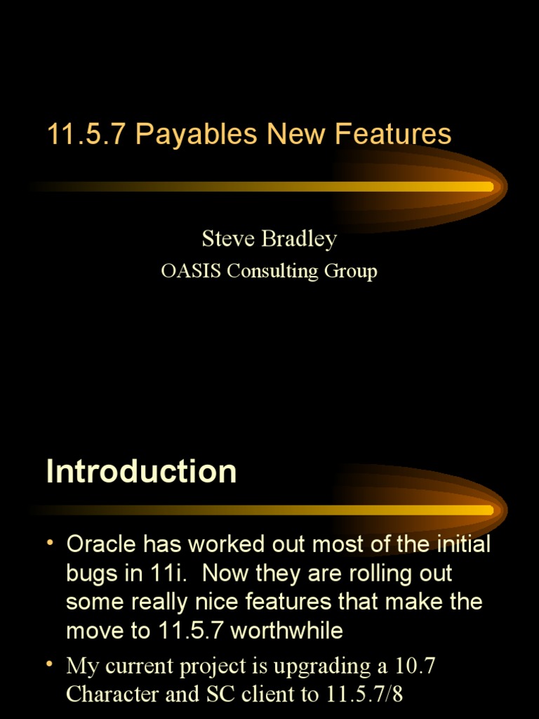 Oracle Payables 11.5.7 Updates | PDF | Accounts Payable | Invoice
