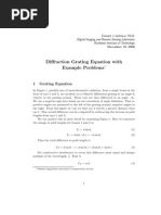 Diffraction Grating Equation With Example Problems