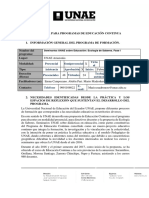 Programa de Vinculación Ecología de Saberes - Adaptado a Formato de Edu Continua UNAE Amazonia 2018