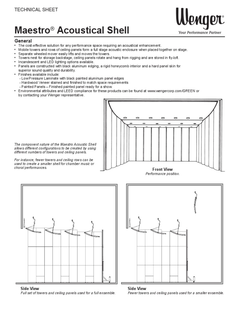 Wenger Maestro Acoustical Shell-TS | PDF | Door | Nature