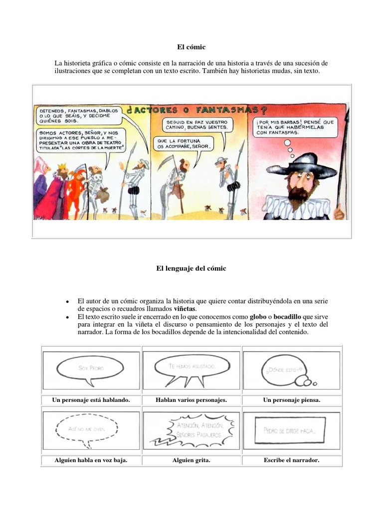 El lenguaje visual del cómic: tipos de viñetas, globos y tipos de ...