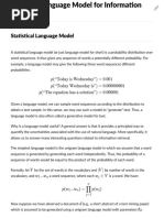 Notes on Language Model for Information Retrieval