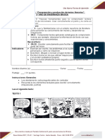 3.B. Lenguaje y Comunicación - Unidad 1.mayo - Evaluación Unidad I - Comprensión y Producción de Textos Literarios y No Literarios Con Respuestas.