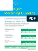 Outokumpu Machining Guidelines LDX2404