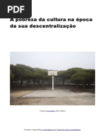 A Pobreza Da Cultura Na Época Da Sua Descentralização_Rui Matoso_setembro_2018_V2