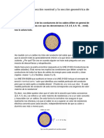 Une en 60228 Sección Transversal y La Sección Geométrica de Un Conductor