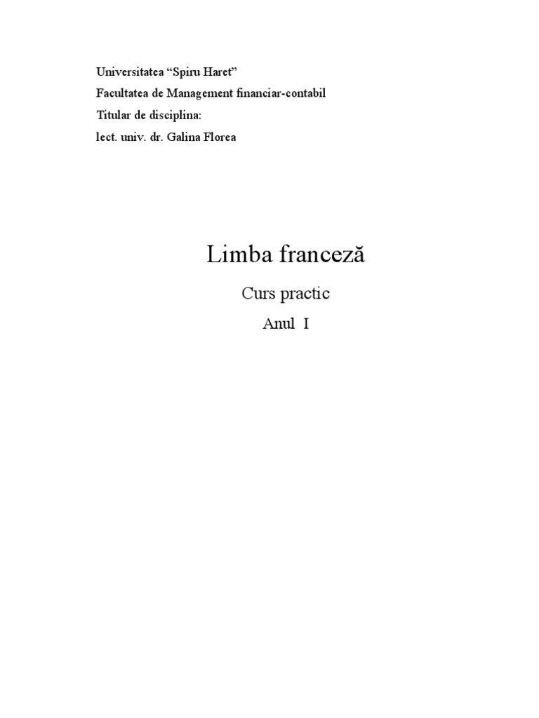 Curs Practic Limba Franceza, PDF, Paris