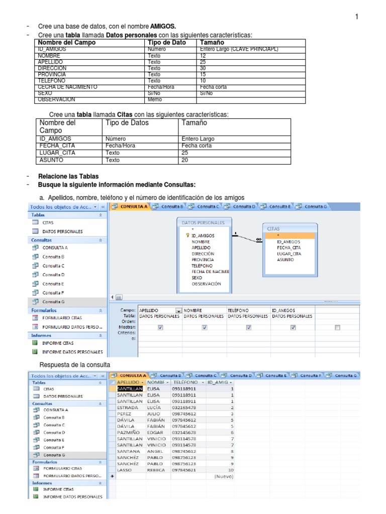 Tablas Access | PDF | Tabla (base de datos) | Bases de datos