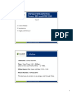 Managerial Economics Comm 295 and FRE 295: Class 1