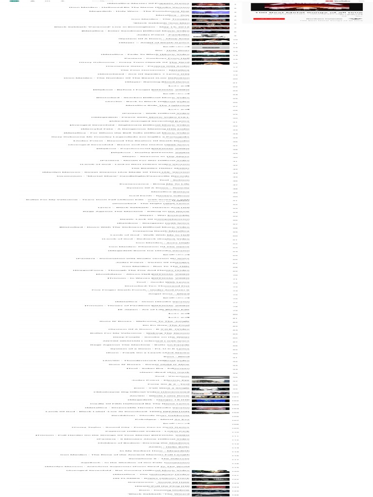 100 Best Metal Songs of All Time Northern Colander PDF Heavy Metal