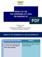 Impact of The The Companies Act 2016 On Winding Up