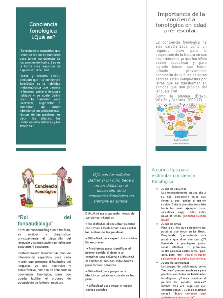 Importancia de la Conciencia Fonológica | PDF | Fonología | Palabra