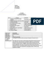 Macroeconomics 1 Syllabus Breakdown