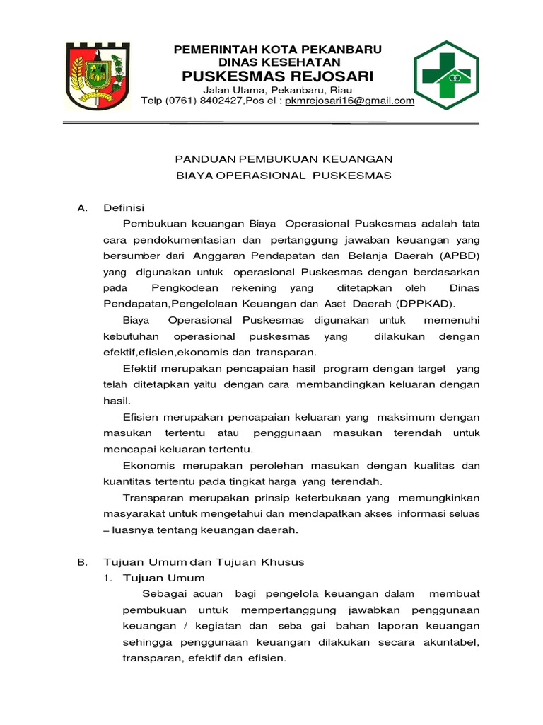 Panduan Pengelola Keuangan Puskesmas | PDF