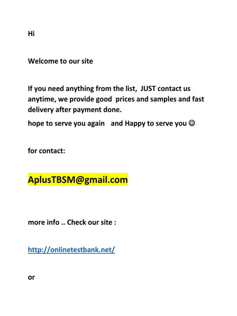 Test Bank and Soluiton 2018 -2019 List 3 | Engineering | Strategic  Management