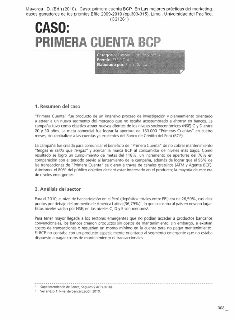 Primera Cuenta Bcp Pdf Bancos Bancario