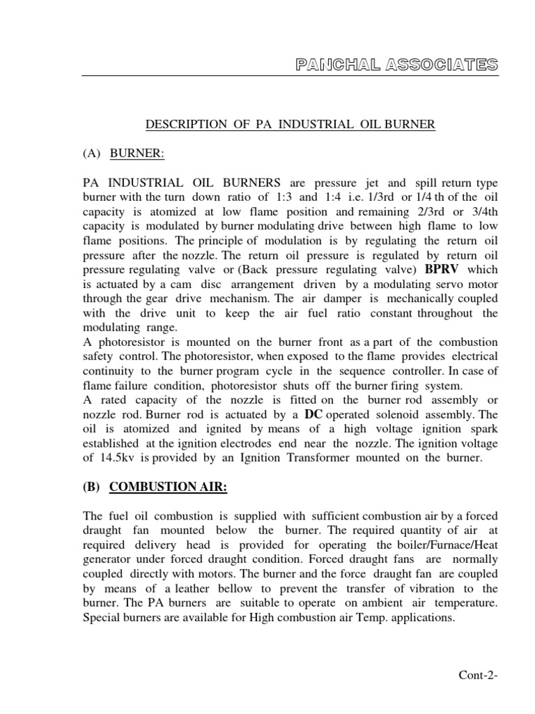 Oil Burner Manual | Download Free PDF | Valve | Boiler