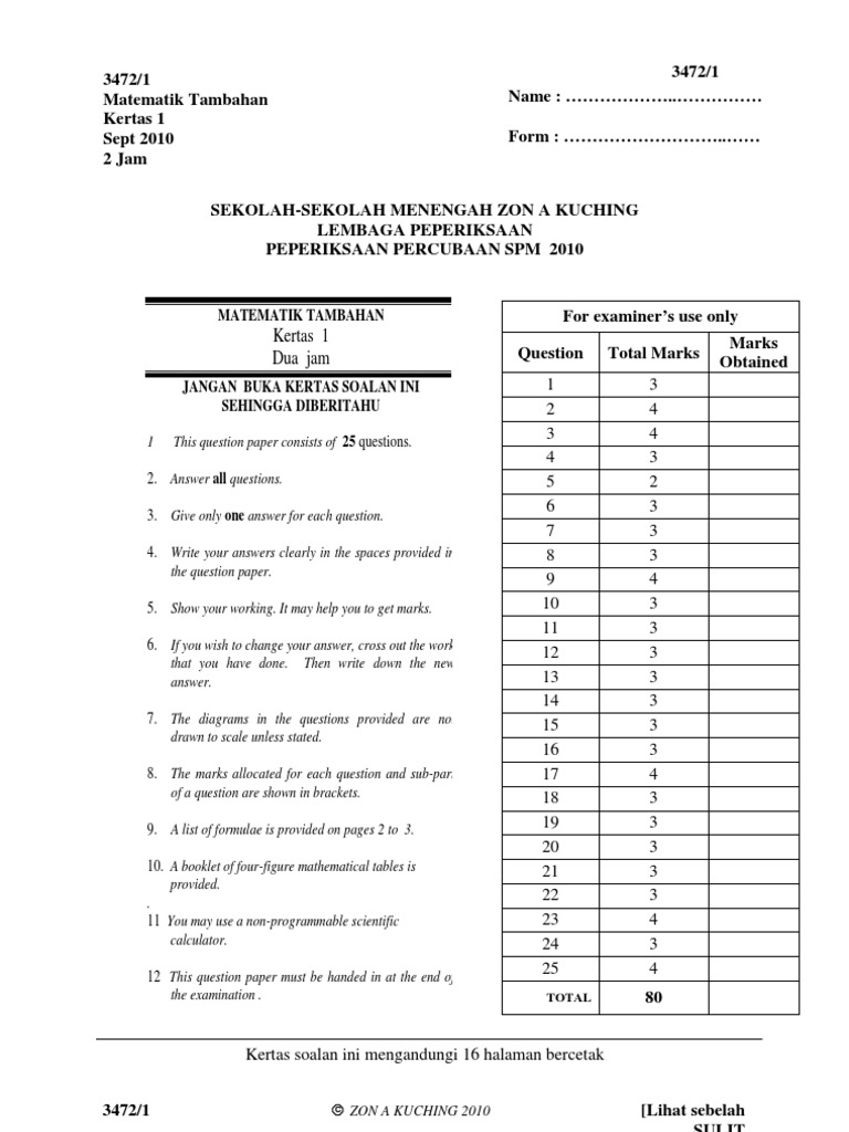 Zone a 2010 add maths paper 1 pdf sine standard score